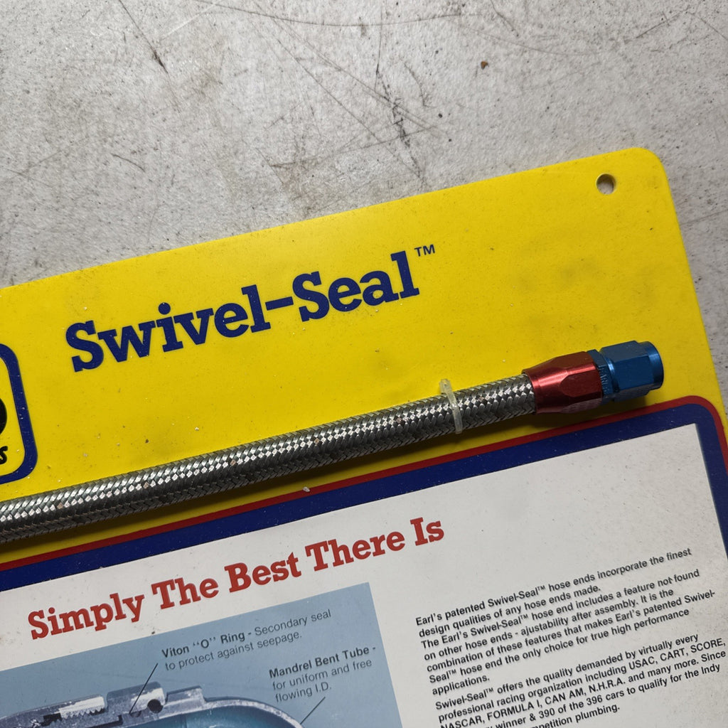 Vintage Earl’s Racing Display 15x15 – 1980s Swivel-Seal Hose Promo Sign2