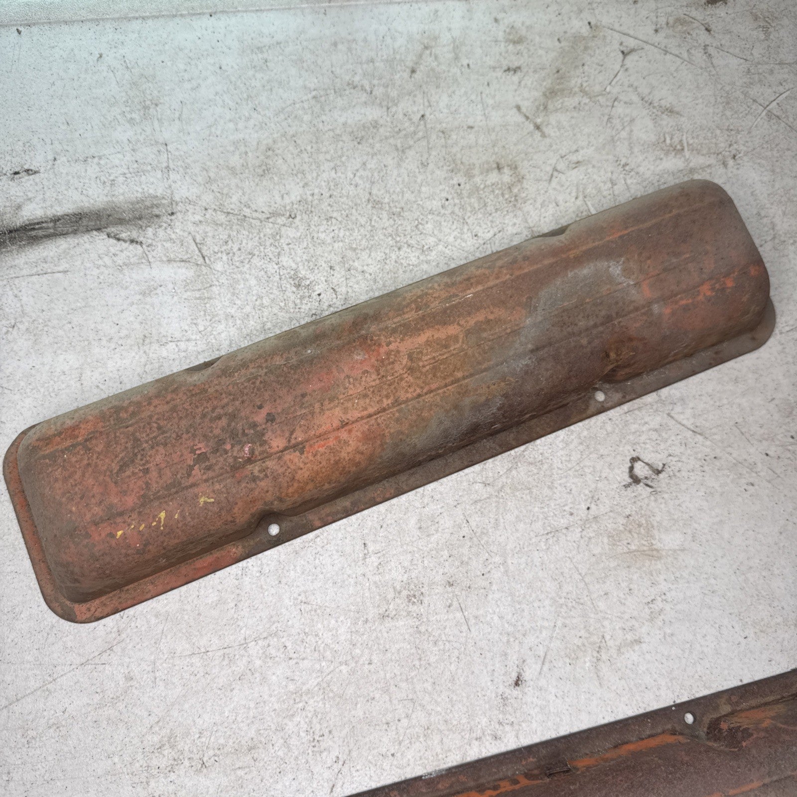 Chevrolet Smallblock OEM Script Valve Covers 1959-1967 ORANGE8