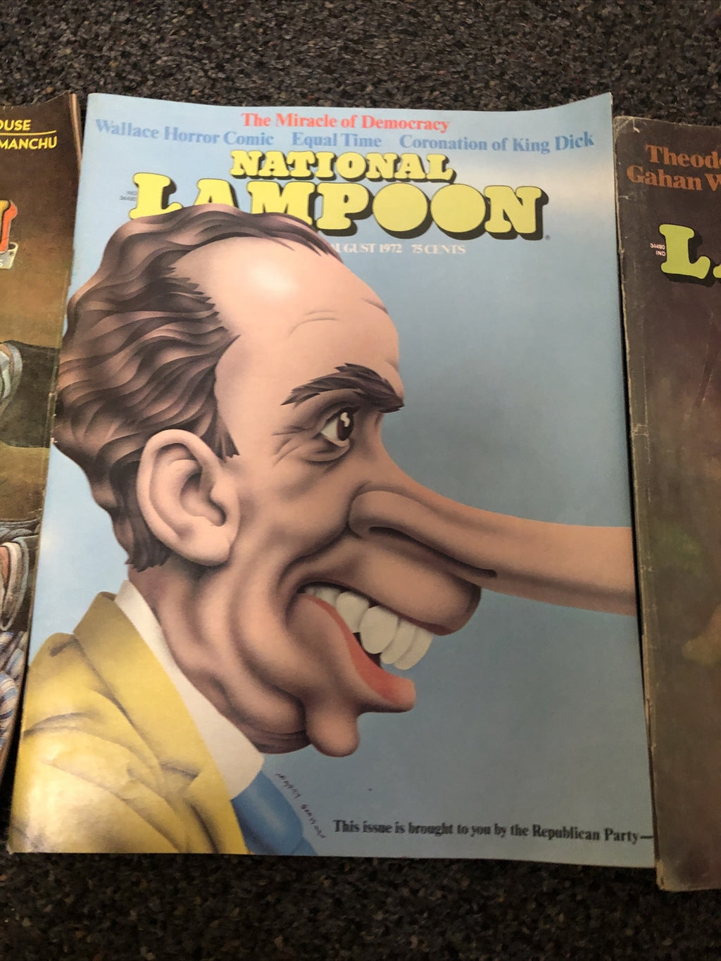 Lot Of 3 National Lampoon Magazines 1972- February, June & August2