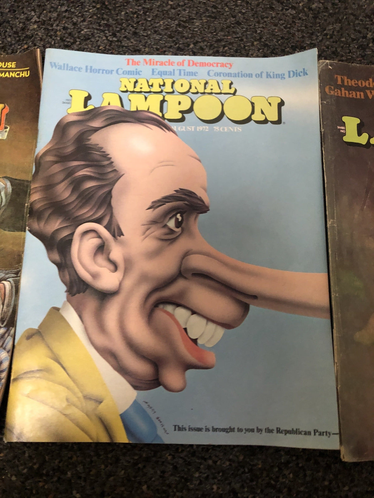 Lot Of 3 National Lampoon Magazines 1972- February, June & August2