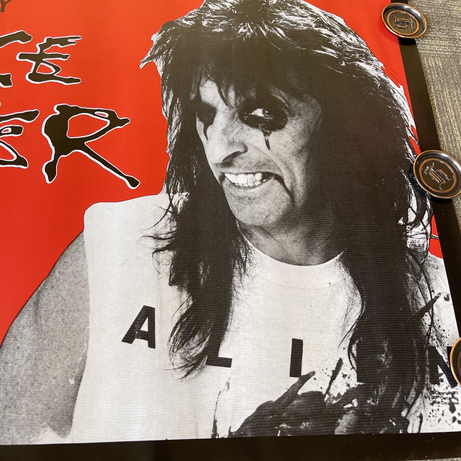 1986 ALICE COOPER  Birmingham Odeon CONCERT TOUR Promo POSTER Rare! #452