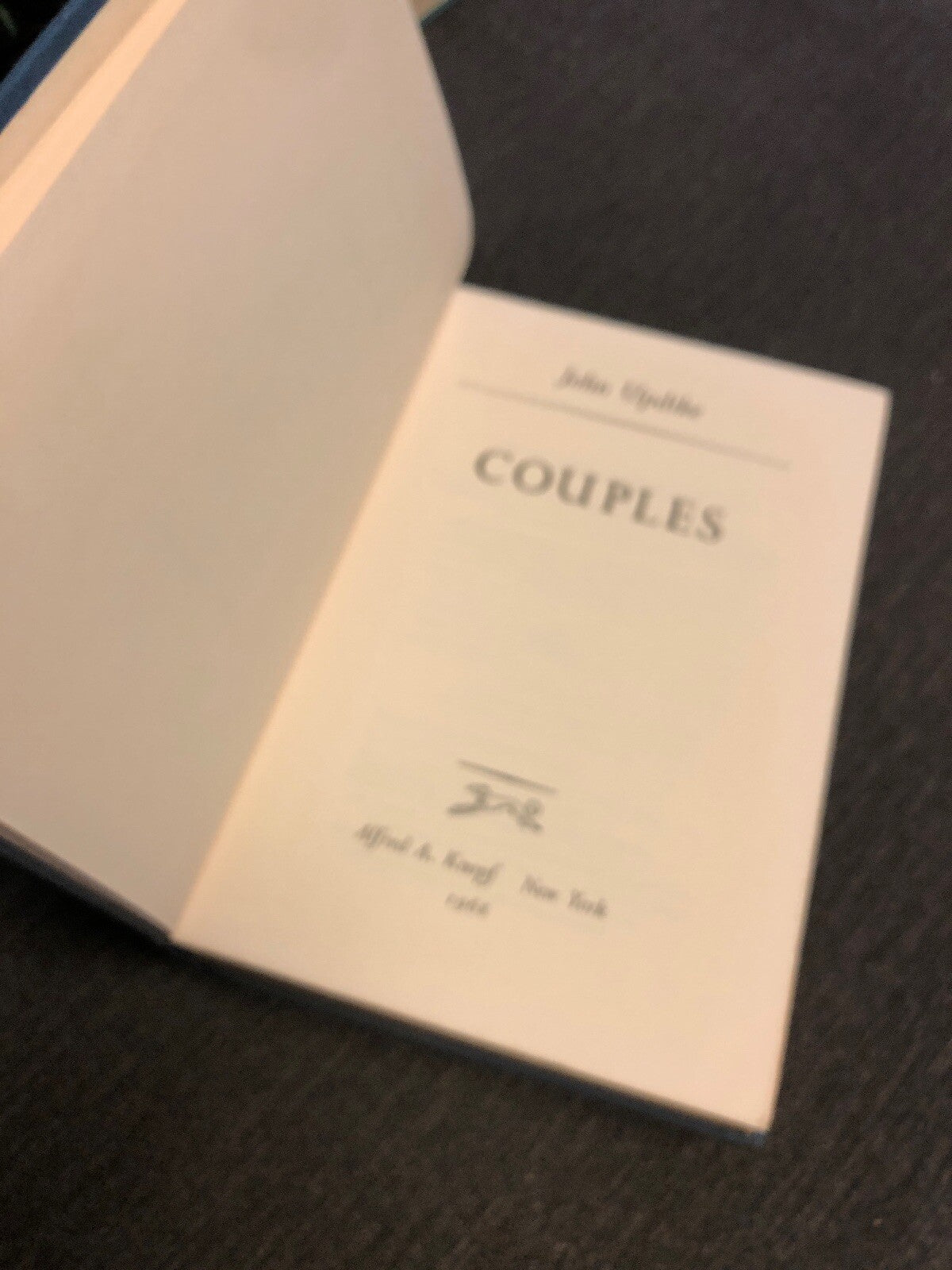 John Updike, Couples-  1st Edition - Very Good Condition 19681