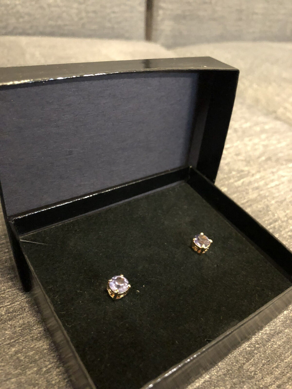 Joan Rivers Simulated Diamond Stud Earrings Purple Tint Classic Collection0