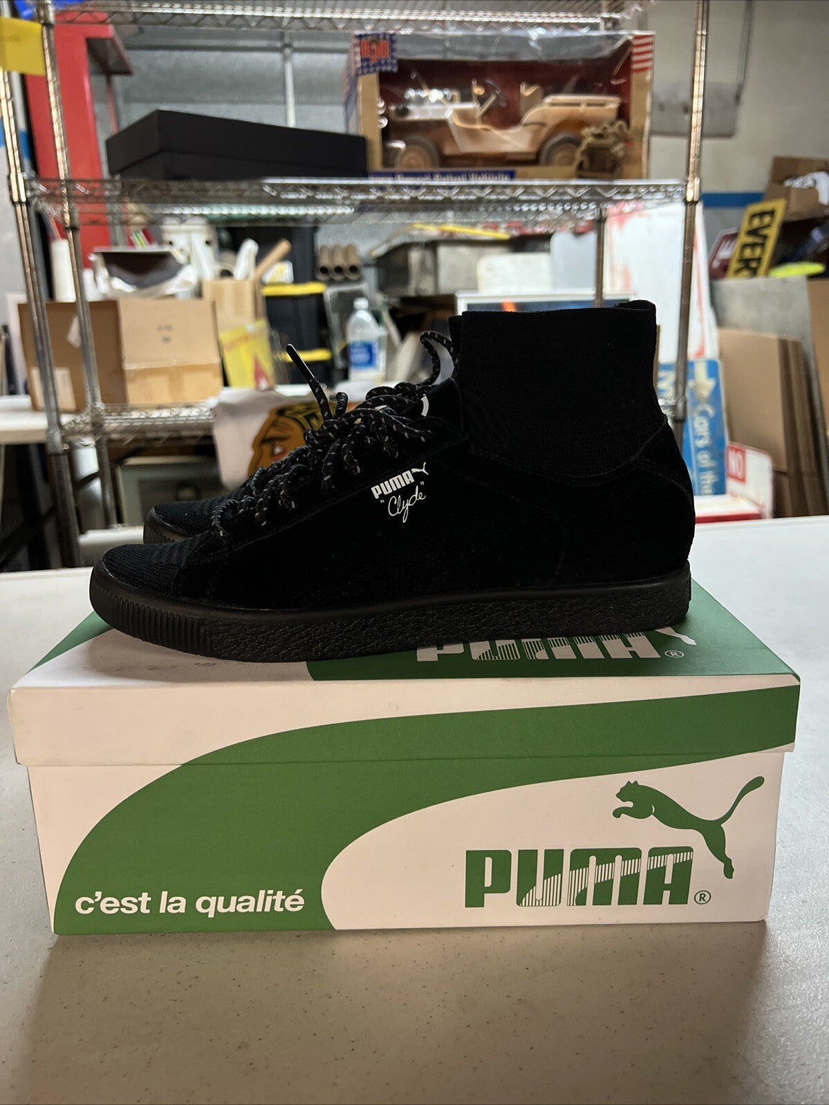 PUMA Clyde BKRW Black Puma White Size 61