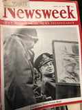 VTG Newsweek Magazine: April 16 1945 - Dwight D. Eisenhower / Newsstand / By Air0