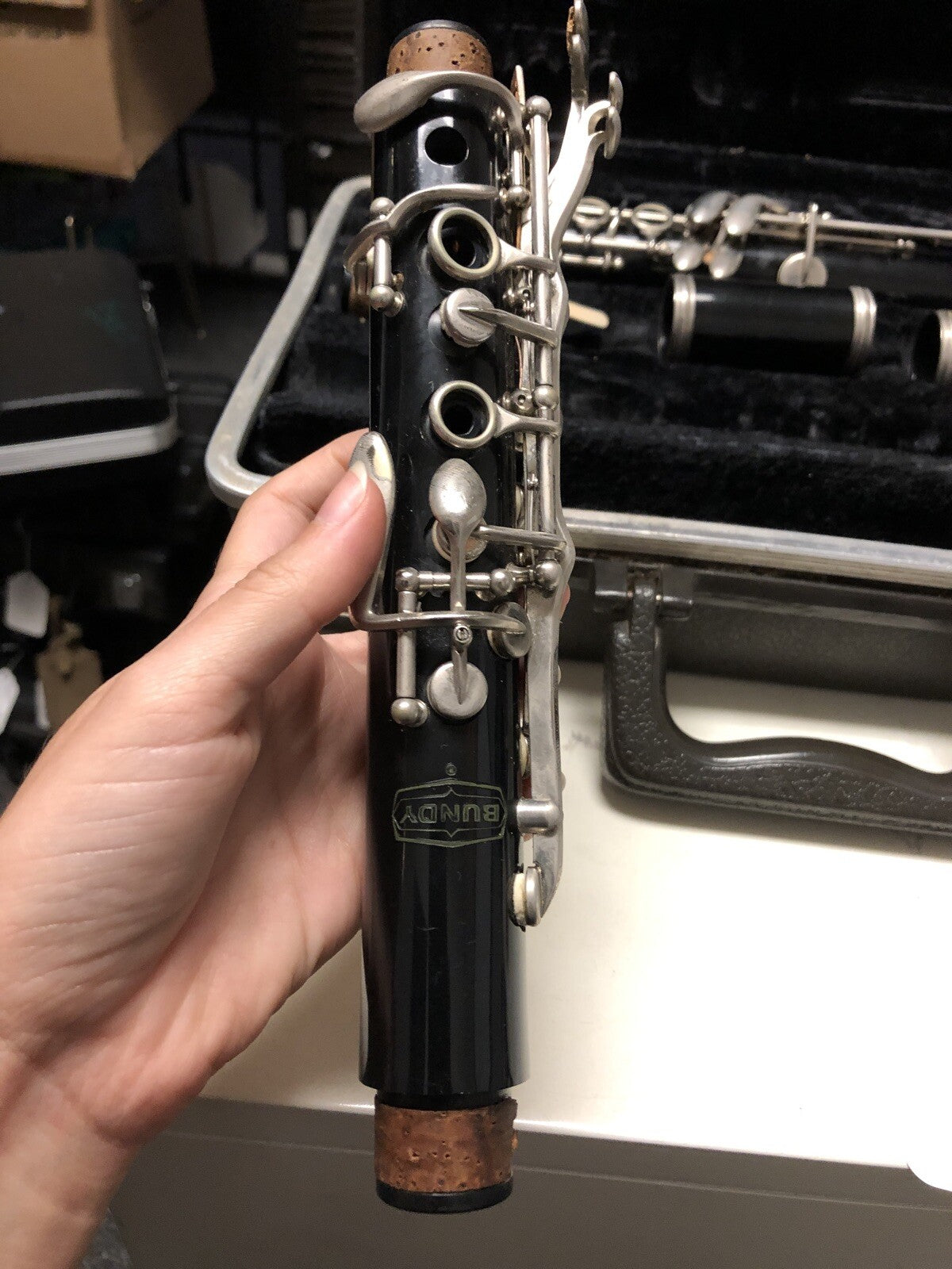 A5 Vintage Selmer Bundy Resonite Black Clarinet w/ Case5
