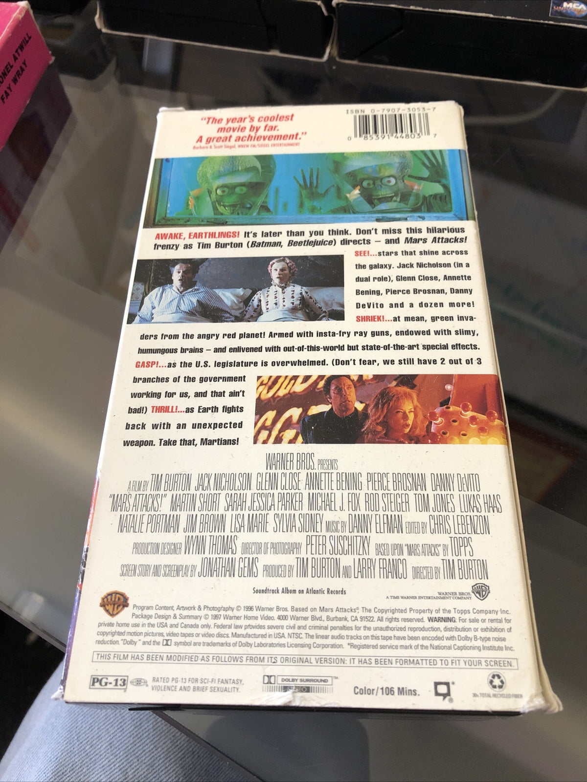 Mars Attacks (VHS, 1998, Widescreen) Vintage Sci Fi Cult Classic Glenn Close1