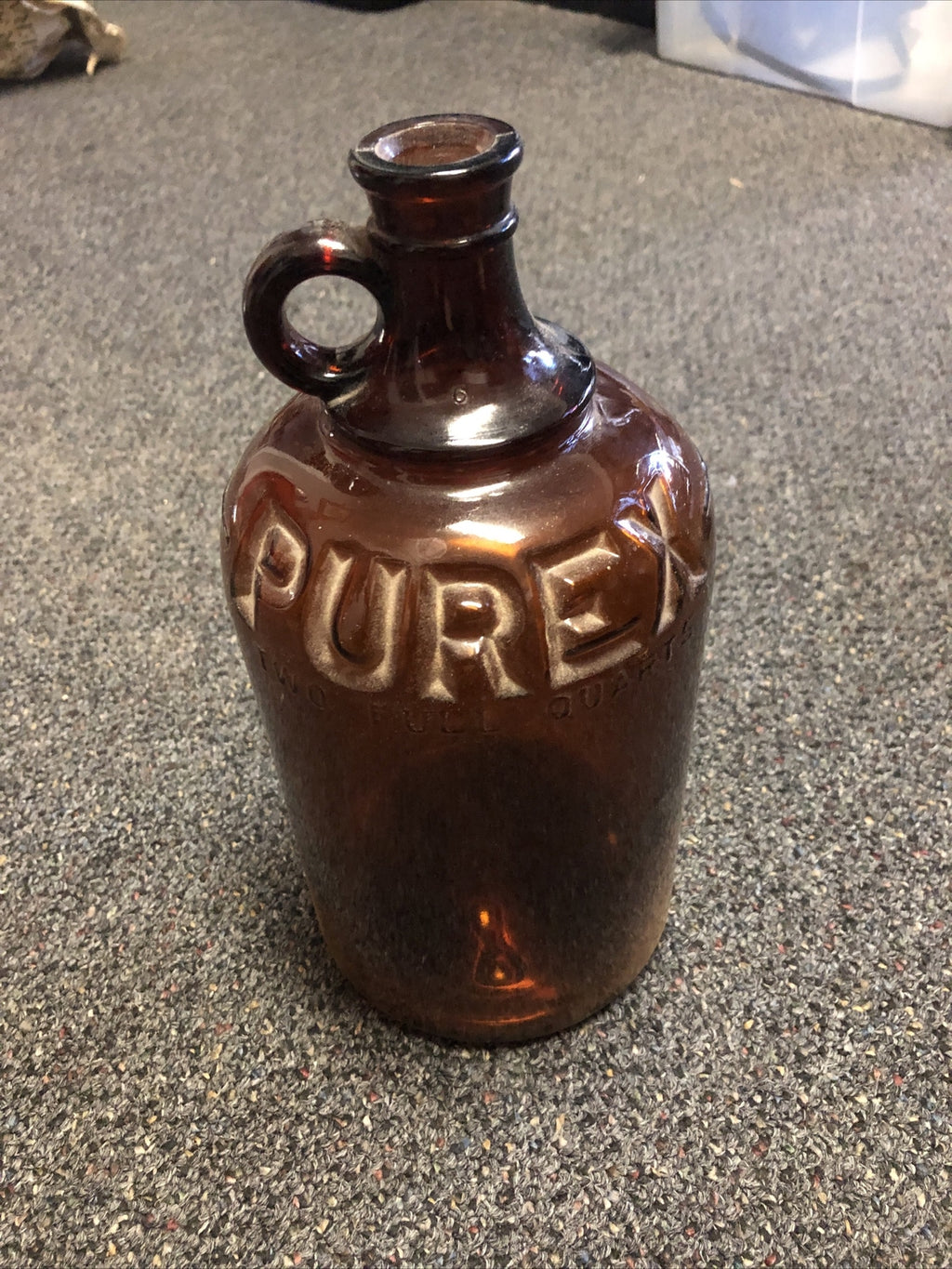 Purex Amber Brown Glass Two Full Quarts Bottle0