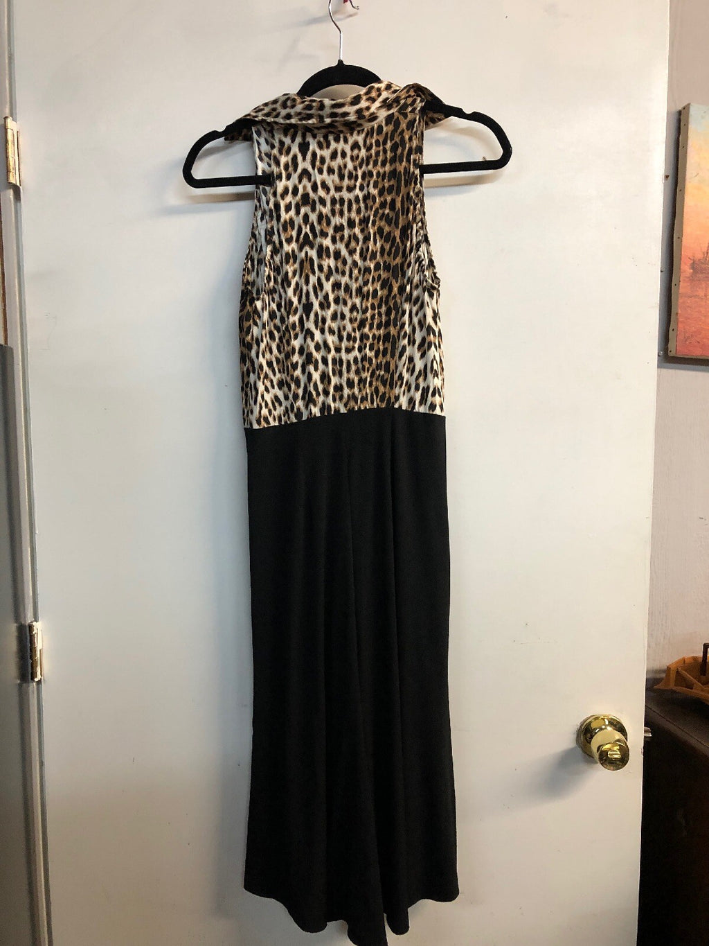Cache Women Leopard Brown Black Work Dress Sz 22
