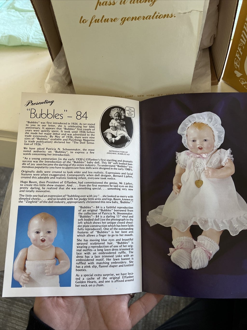 Vintage Effanbee “Bubbles” 1984 Presentation Limited Edition Doll Club In Box!3