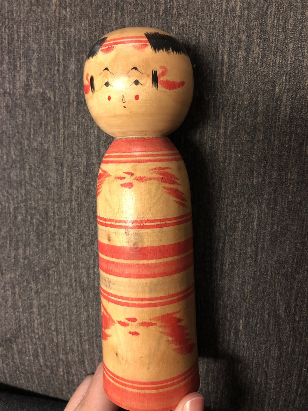 japanese kokeshi old doll vintage traditional 6 Inches inch big sato tosio5