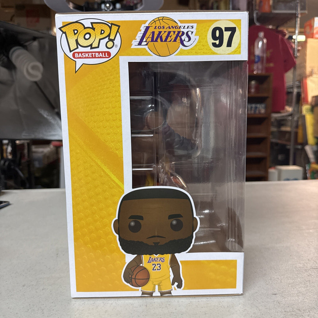 Funko Pop #97 Basketball NBA Lakers Lebron James 23 Yellow Jersey 10” Figure4