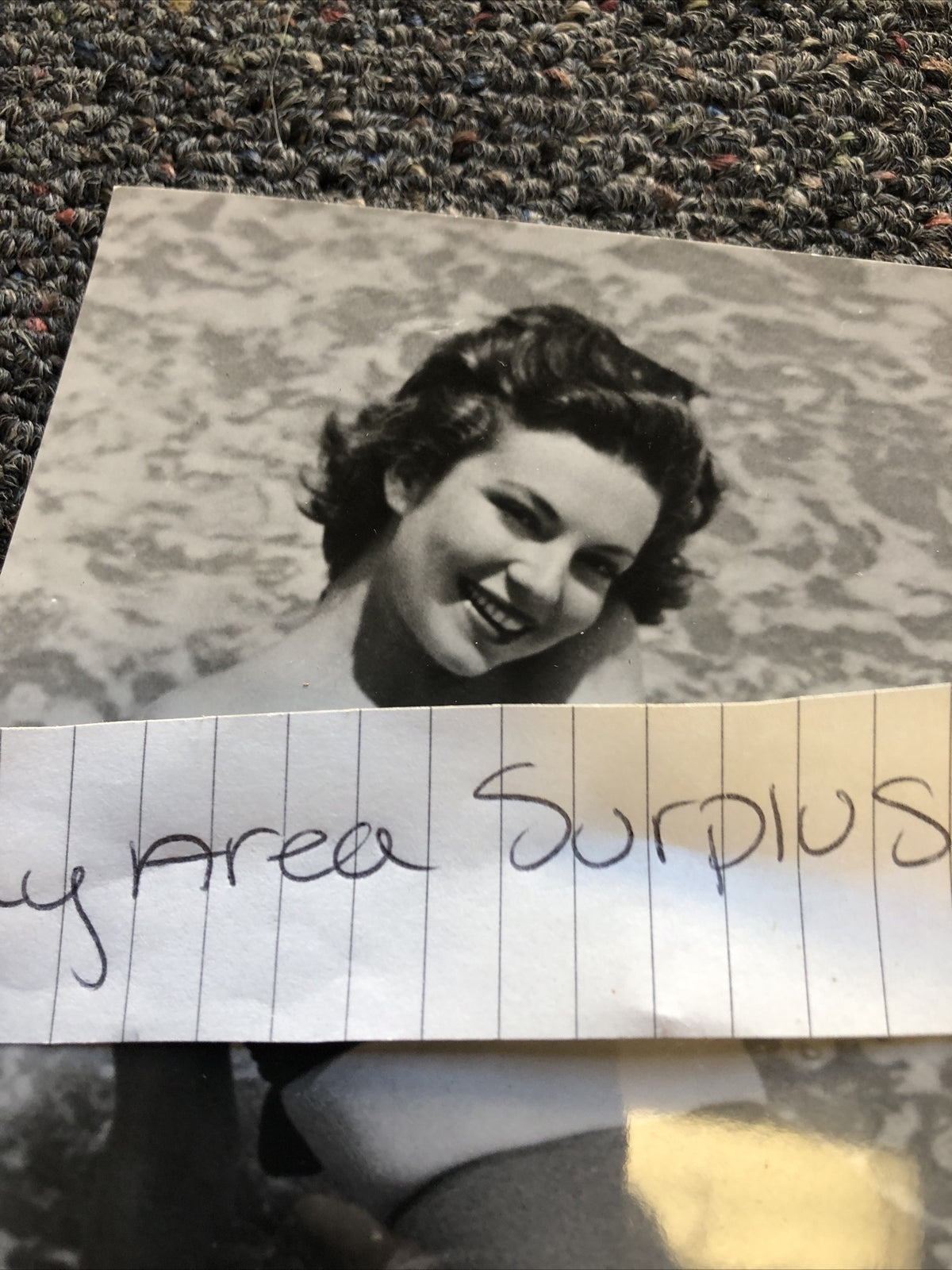 Rare Vintage Original Unpublished Photo Of Arlene Hunter 7”x6.5”2
