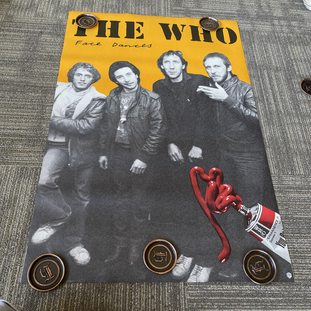 #62 THE WHO FACE DANCES Record PROMO POSTER 25X37 19810