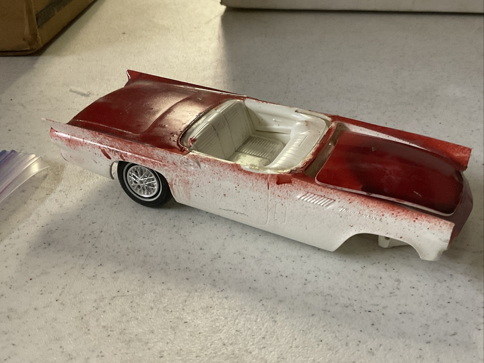Vintage model car junkyard F/C Restoration Lot 57 TBird, Ford2