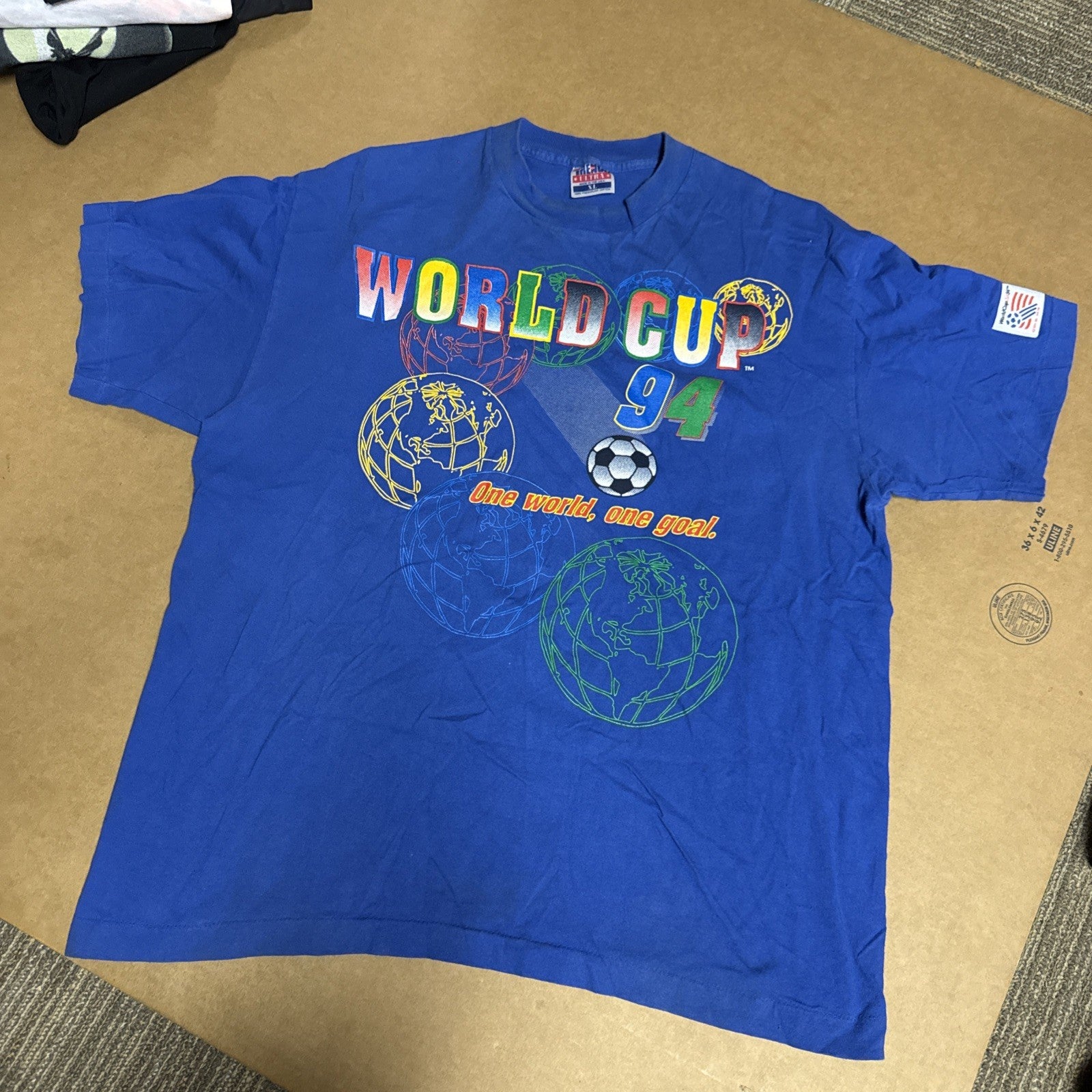 Vintage World Cup 1994 One World One Goal All Over Print American X-Large XL0