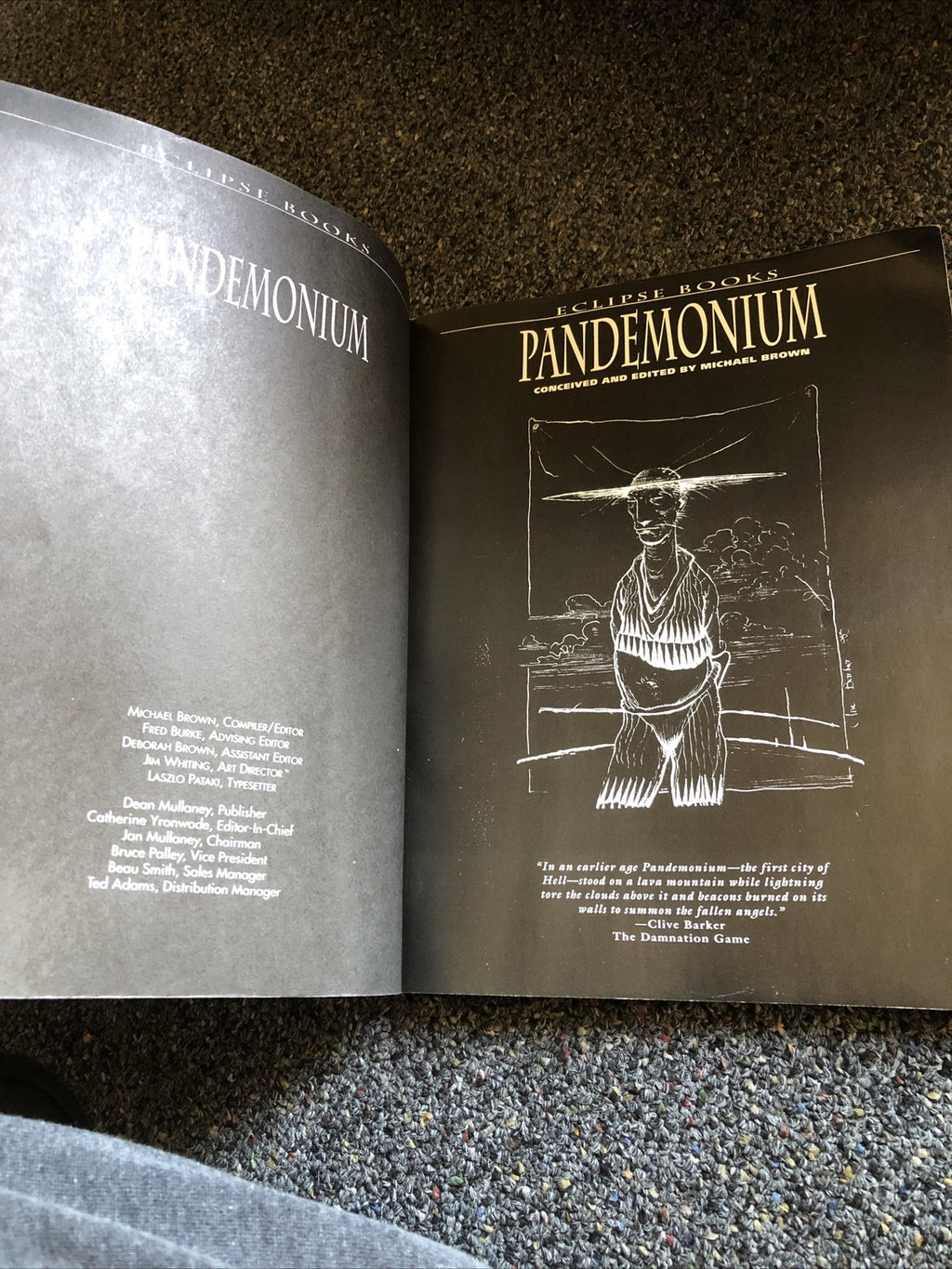 Pandemonium Into The Worlds of Clive Barker 1991 Softcover Book Eclipse Horror1