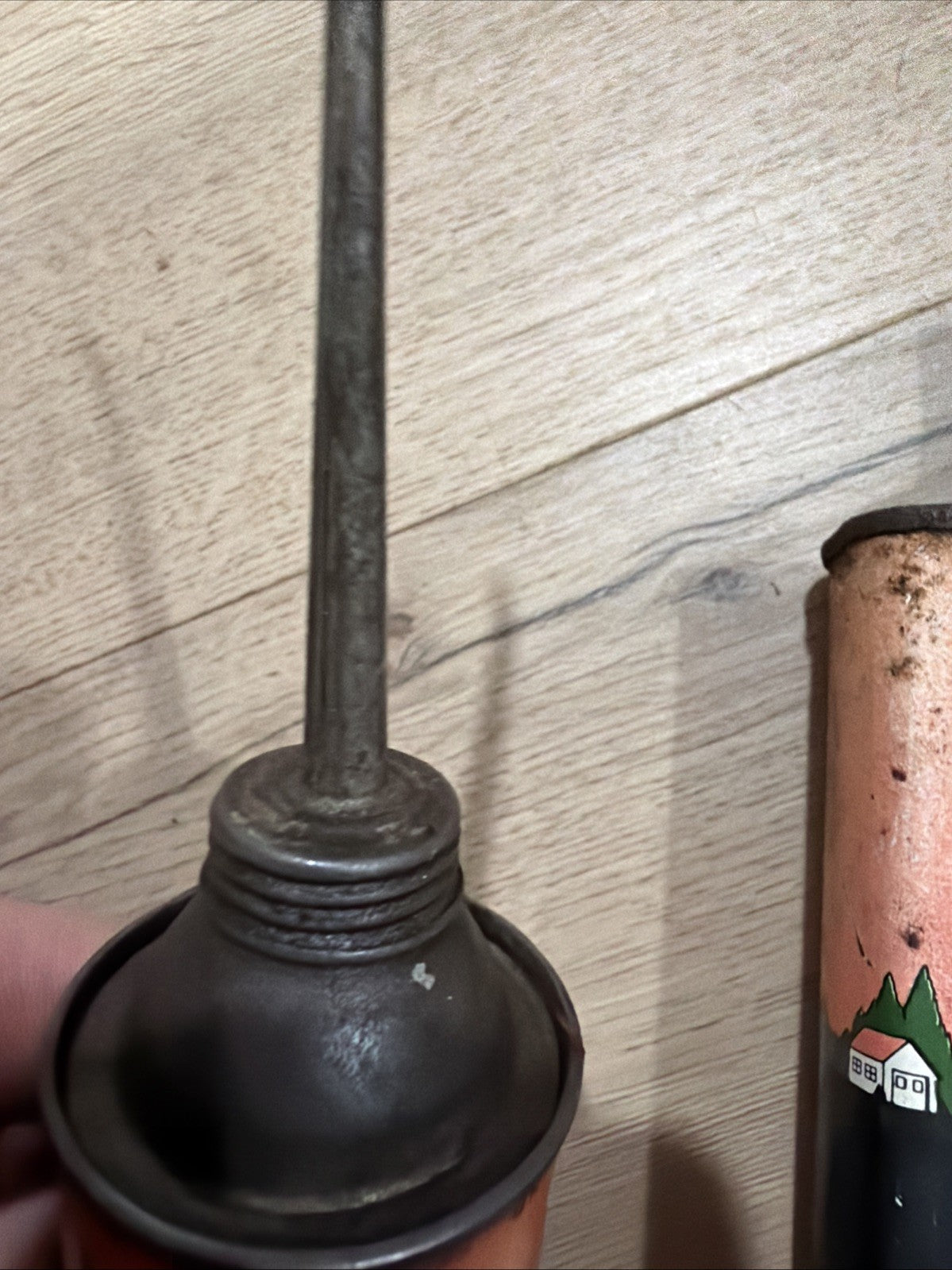 Lot Of 2 Vintage Texaco Lead Top Home Lubricant Oil Can Handy Oiler 4 Oz2
