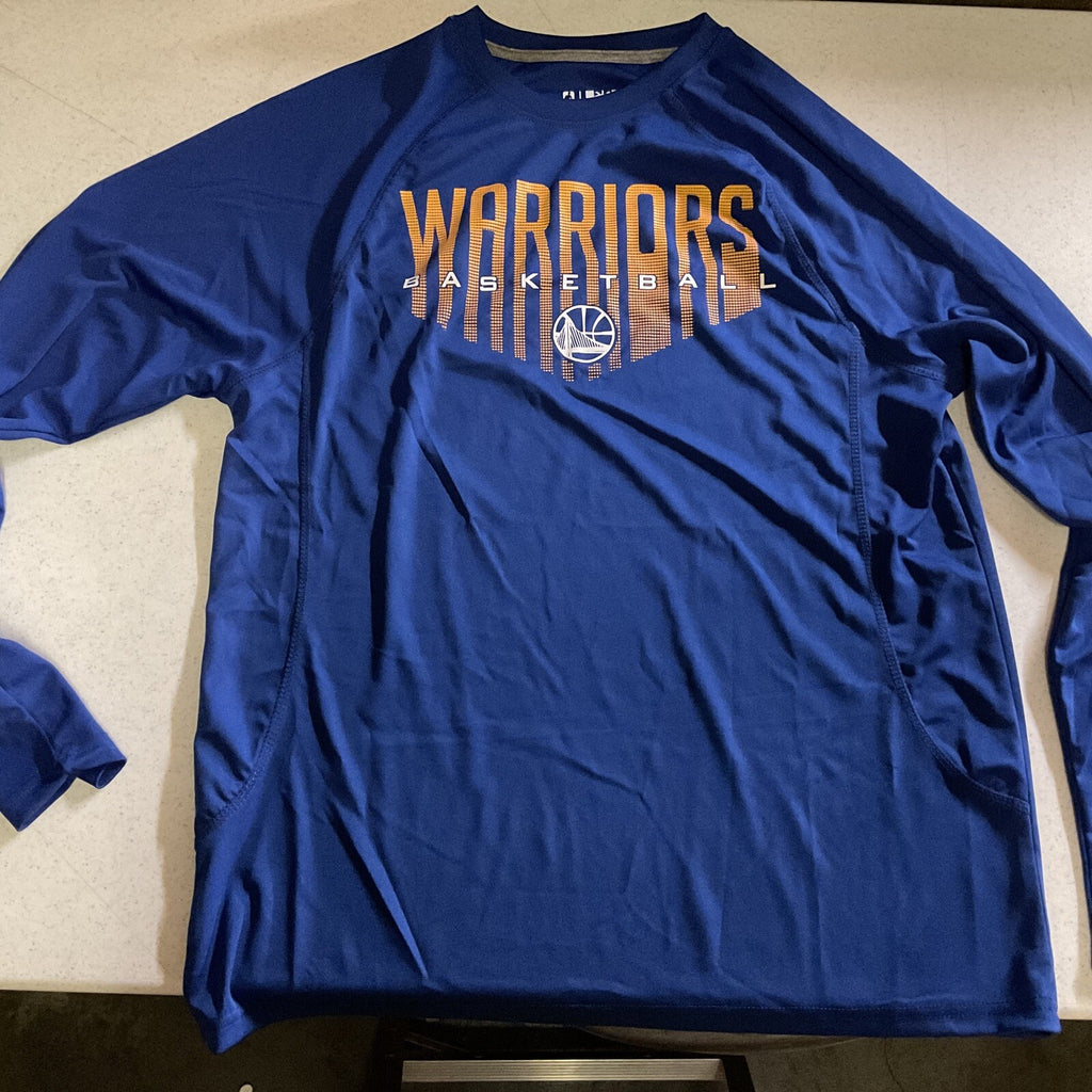 NBA U Golden State Warriors Mens Long Sleeve Athletic Blue T Shirt0