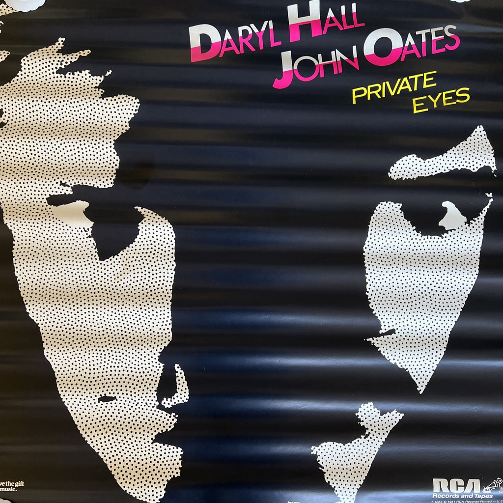 Daryl Hall John Oates Private Ryes RCA 1981 Album Promo Poster #120