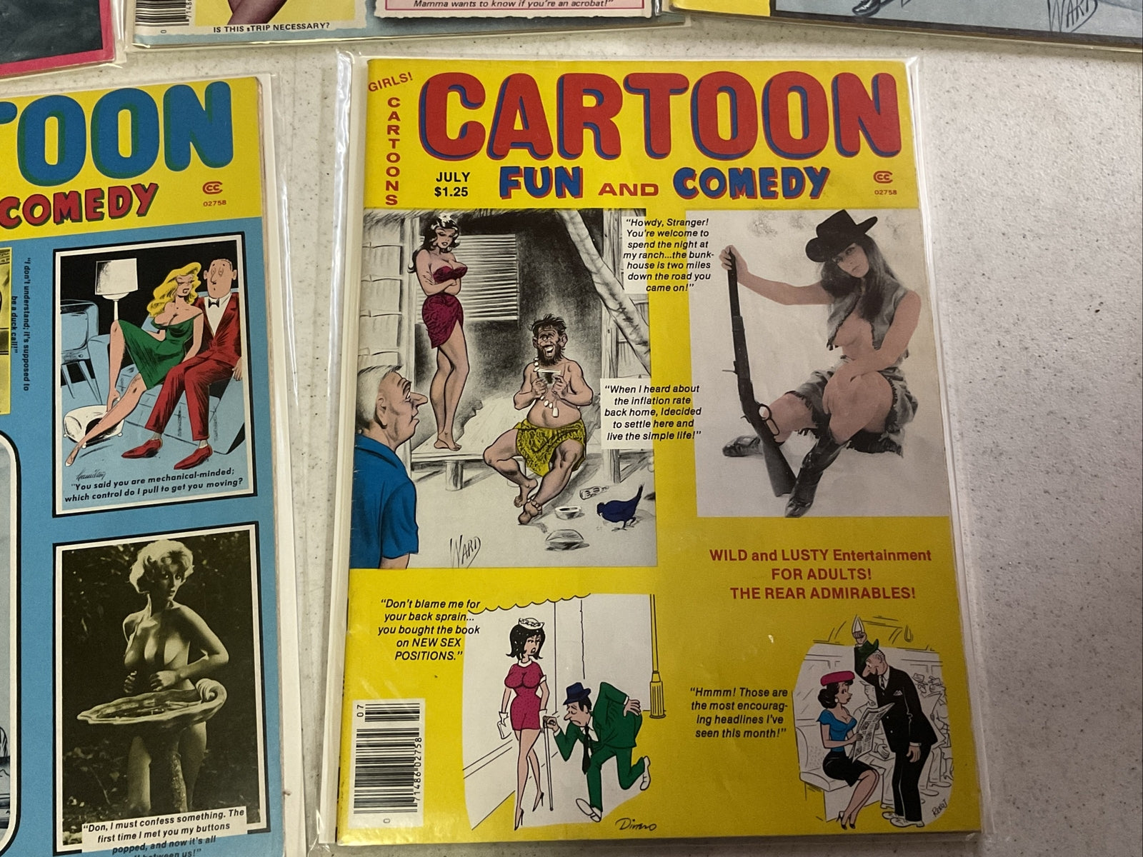 Vintage Cartoon Fun and Comedy Magazine Lot Of 5 Cartoons and Pinups - 1977-815