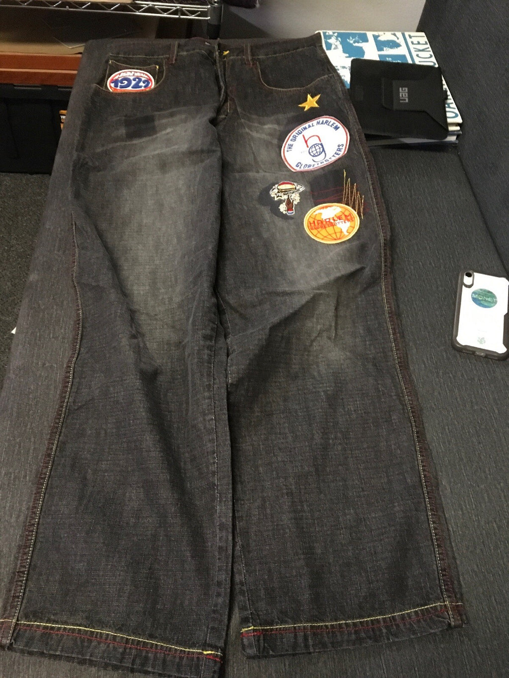 NWT Classic Harlem Globetrotters Platinum FUBU Jeans Men's 34 X 34 Guys Pants2
