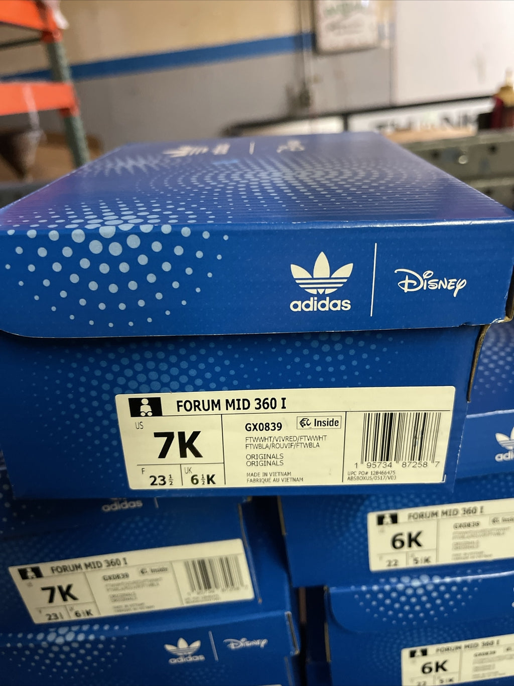 Adidas Disney Forum MID 360 I GX0839 Mickey And Friends Size 6k Kids NEW!!1