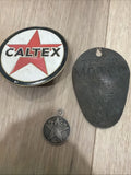1940's Texaco Gas Oil Service Station Attendant Badge Tag Lot0