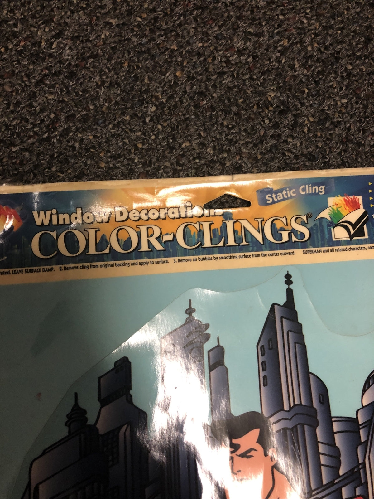 1996 Superman Color - Clings static cling window decorations DC Comics1