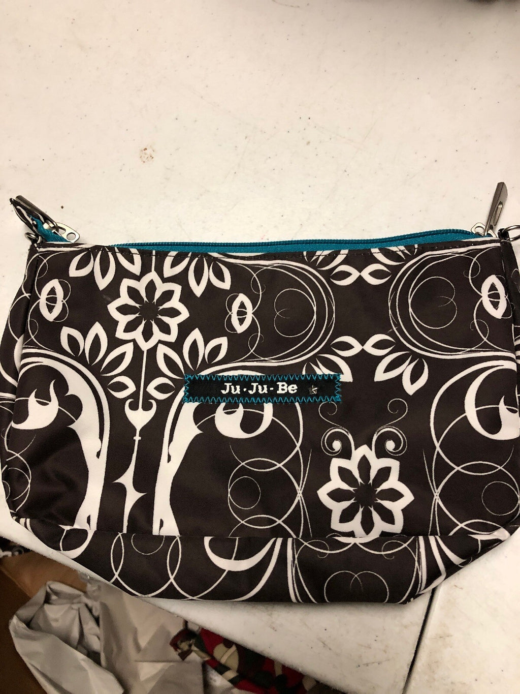 Ju Ju Be Hobobe Diaper Bag Brown Floral Clutch Pouch  Jujubes W/o Strap1