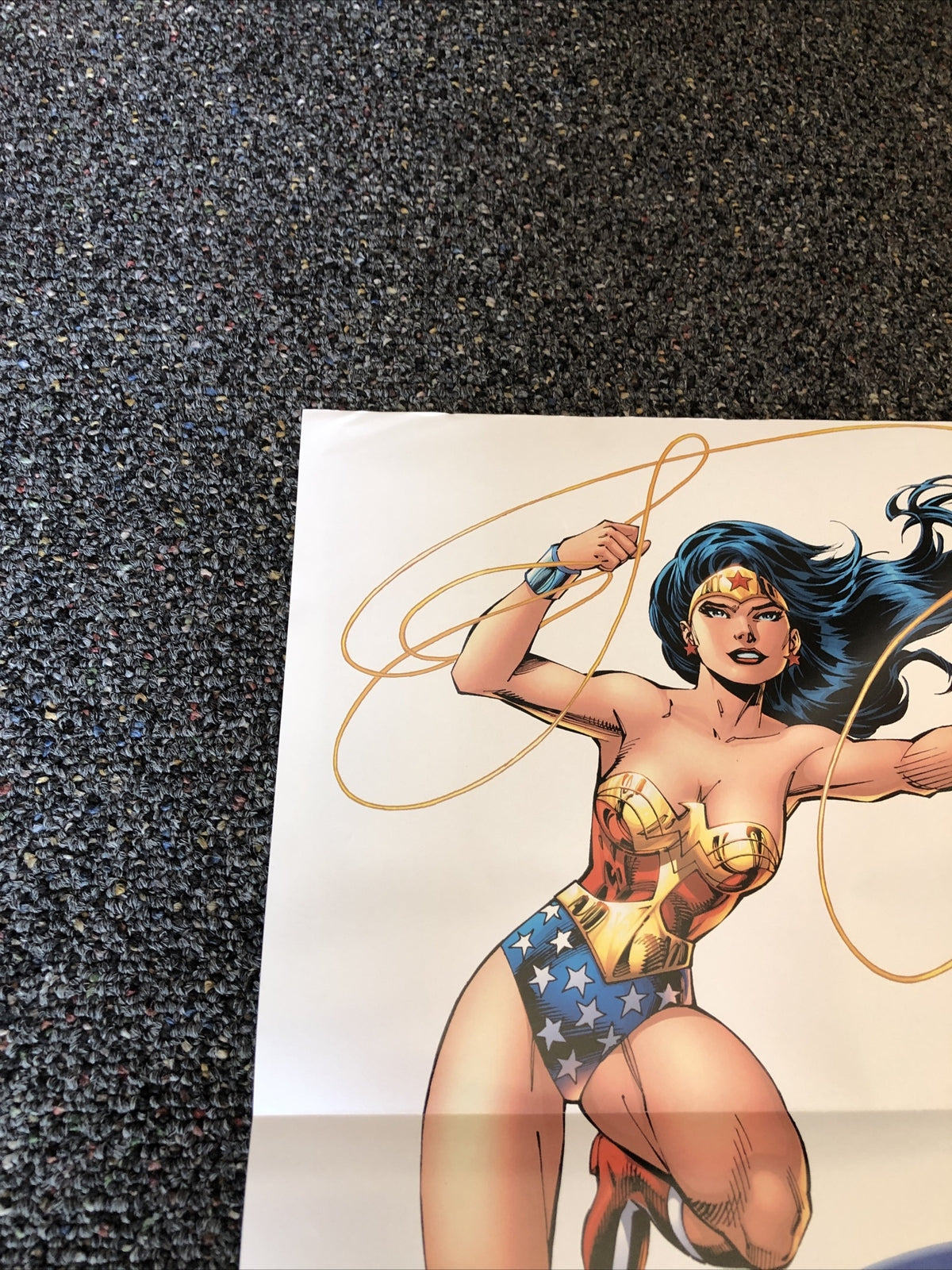 Vintage Batman Superman Wonder Woman DC Comics Poster by Jim Lee3