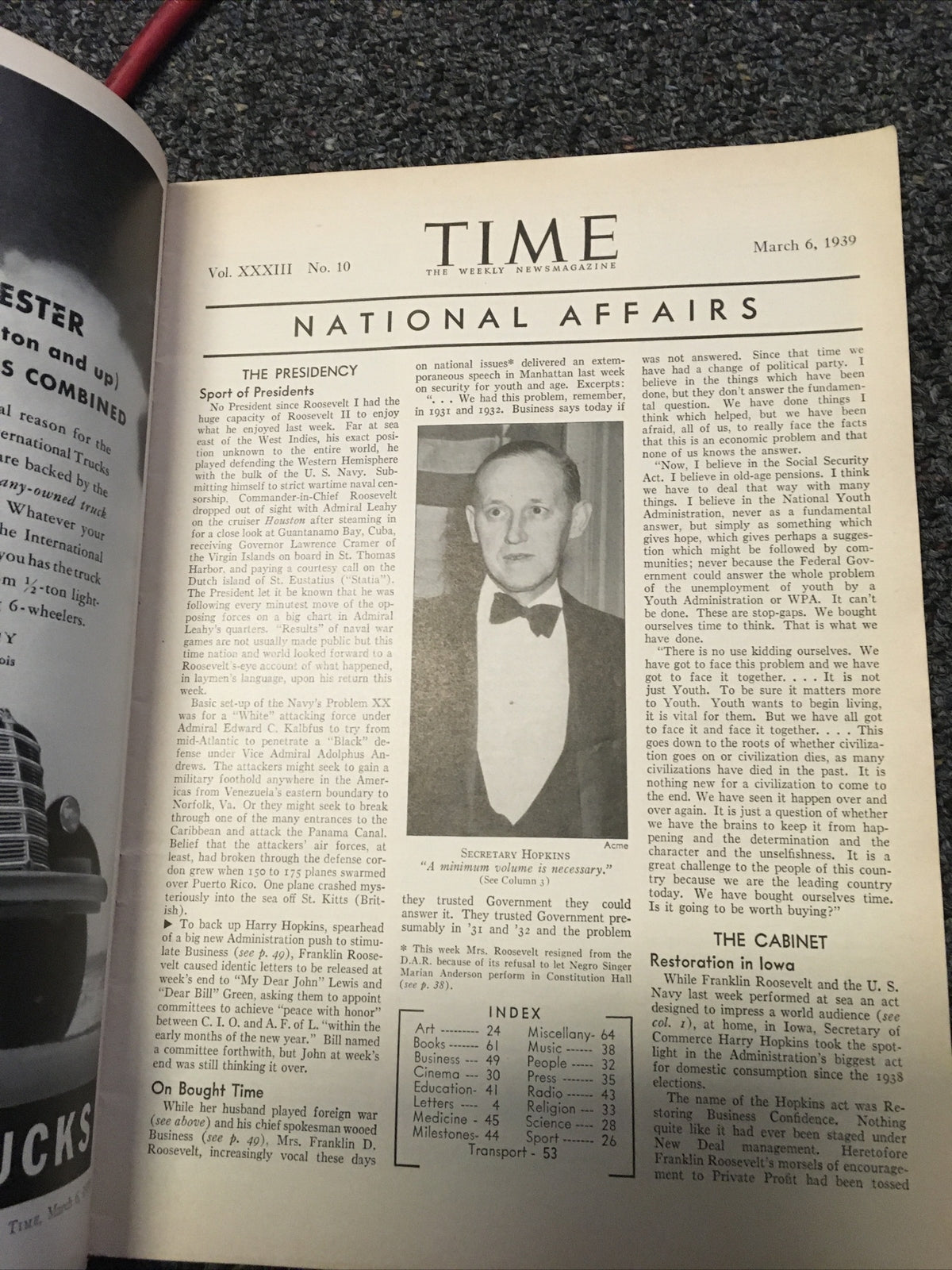 Josef Beck March 6 1939 Time Weekly News 5