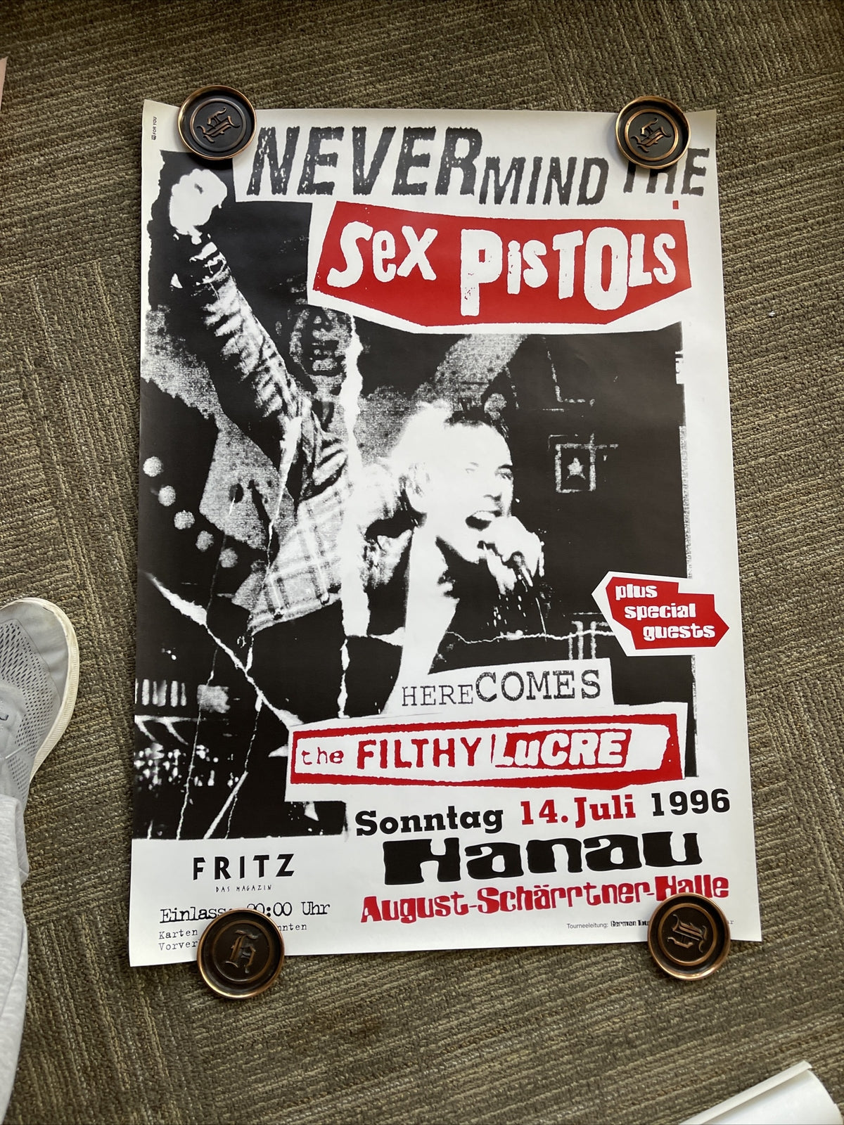 #198 1996 The Sex Pistols Filthy Lucre Never mind The Bullocks Promo Poster6