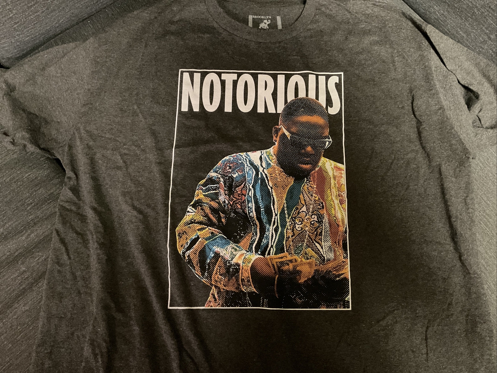 Brooklyn Mint x Notorious BIG T-Shirt Xl Gray 90s Music Rap Hip Hop Tee1