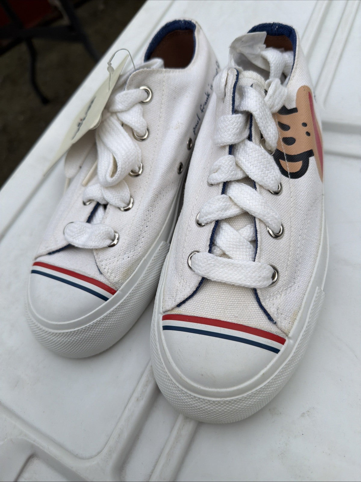 Vintage 90's Paul Frank Pro Keds Sneakers Womens US 6. White Julius Monkey Y2K0