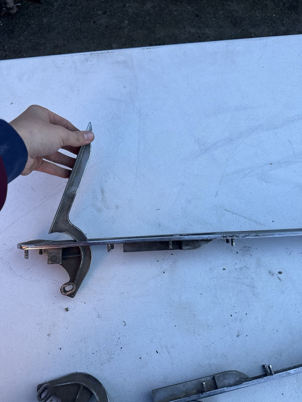 Vintage 1941-2 Packard 120 Scta Hood Side Lever Trim piece. Pair One Broken5