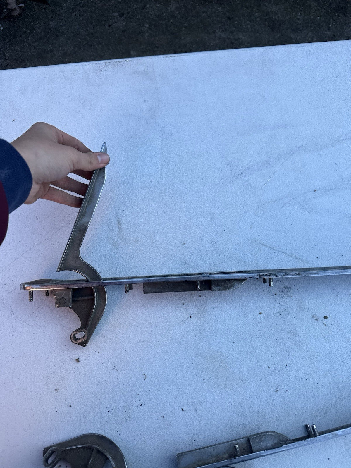 Vintage 1941-2 Packard 120 Scta Hood Side Lever Trim piece. Pair One Broken5