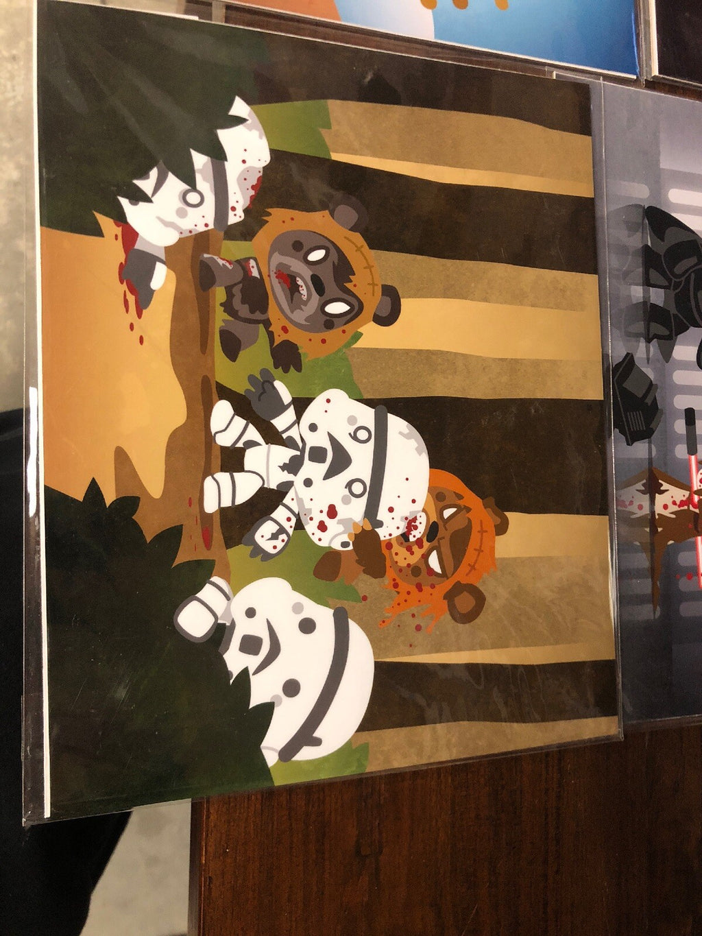 Star Wars Zombie Art Limited Edition Convention Posterior Of 4 Print Vader Yoda1