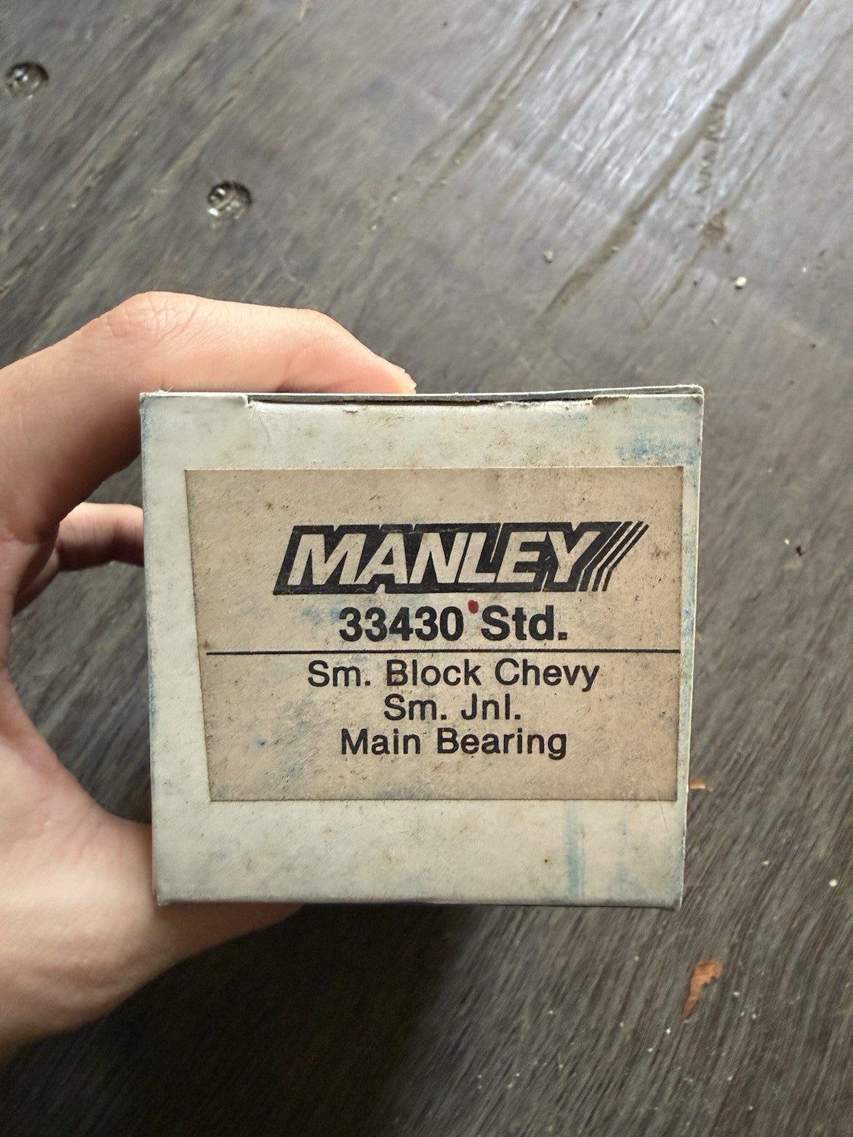NOS Manley 33430 Std Small Block Chevy Small Journal Main Bearing Set SBC V80