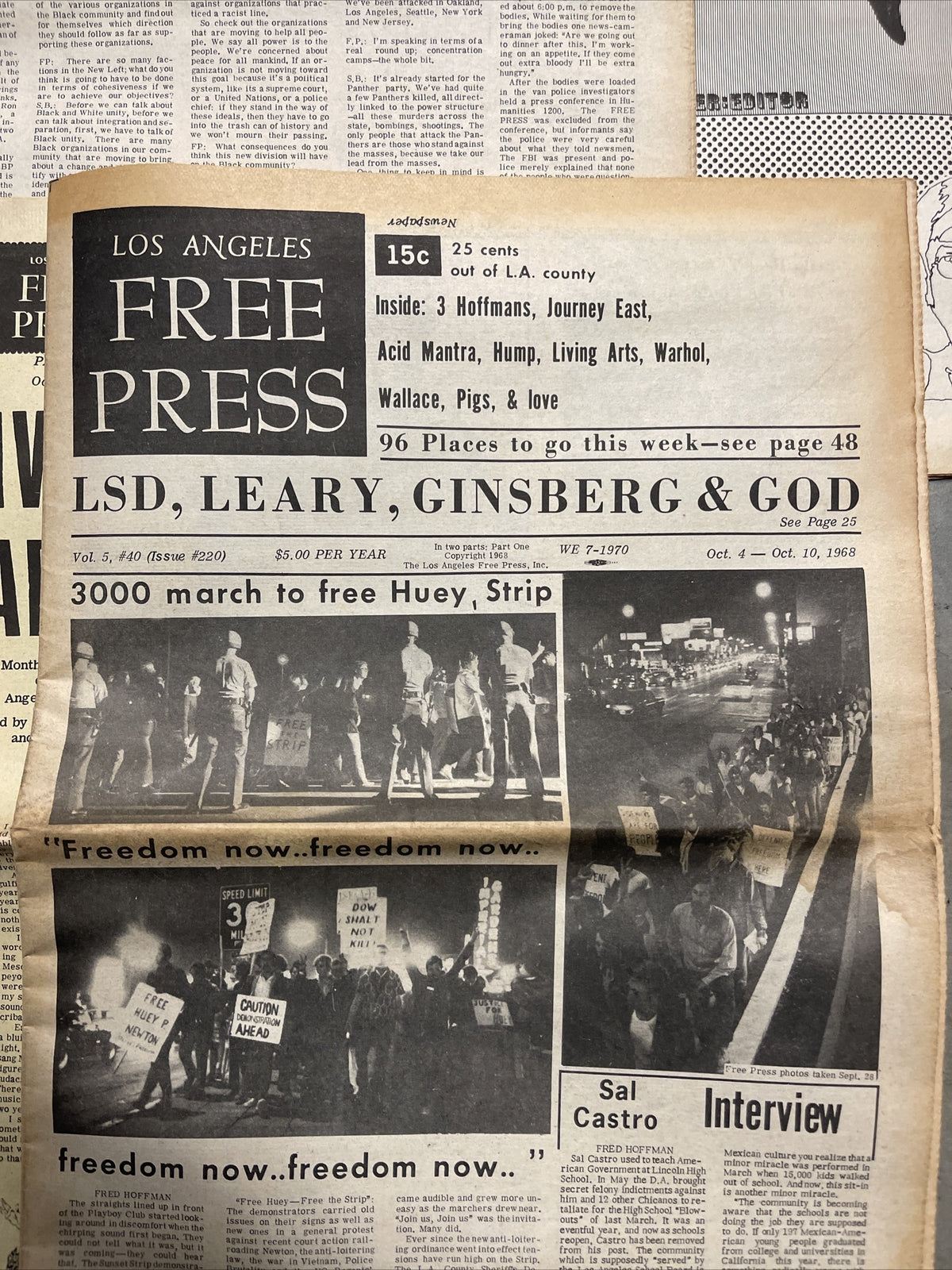 LOS ANGELES FREE PRESS Black Panther issues LOT Of 2 ORIGINAL 1968 &69 Magazine6