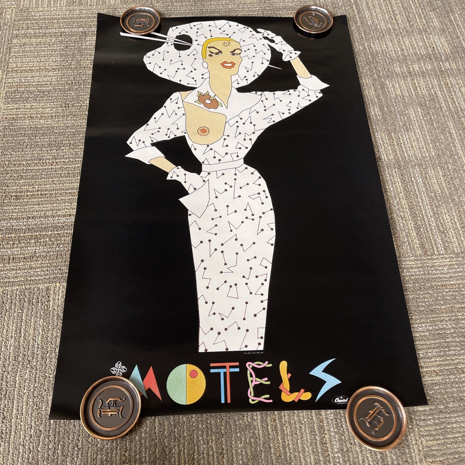 #155 1980 THE MOTELS Record Store PROMO POSTER 20” x 30” McM0