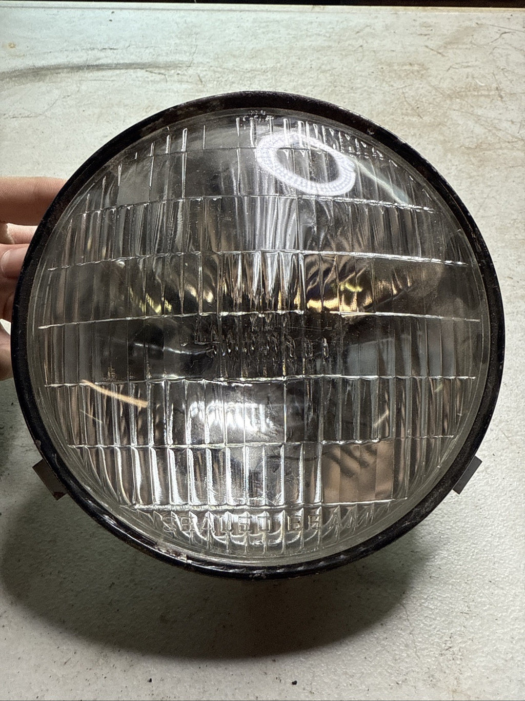 Vintage 4030 Sealed Beam 7” Headlight – Chrome Bezel0