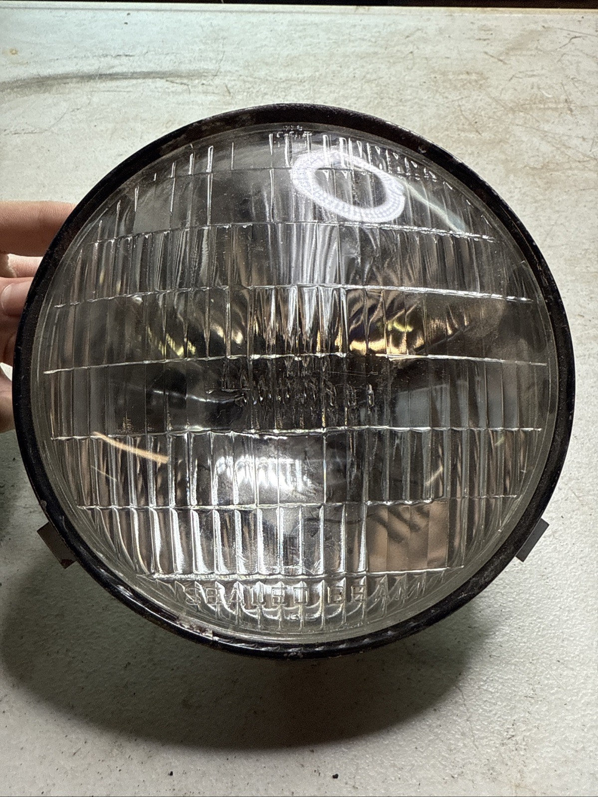 Vintage 4030 Sealed Beam 7” Headlight – Chrome Bezel0