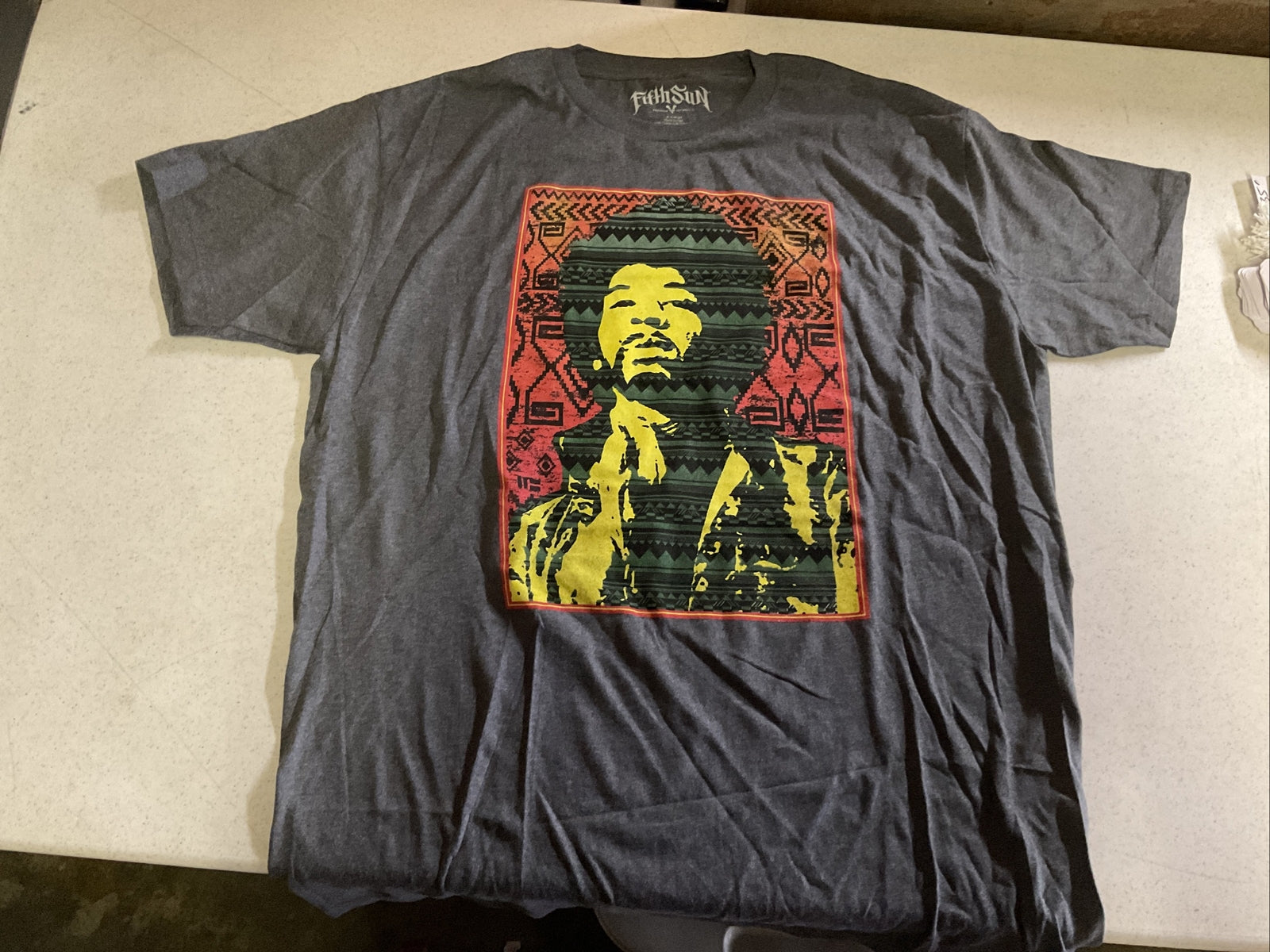 Fifth Sun Jimi Hendrix - Gray Shirt.  Xl0