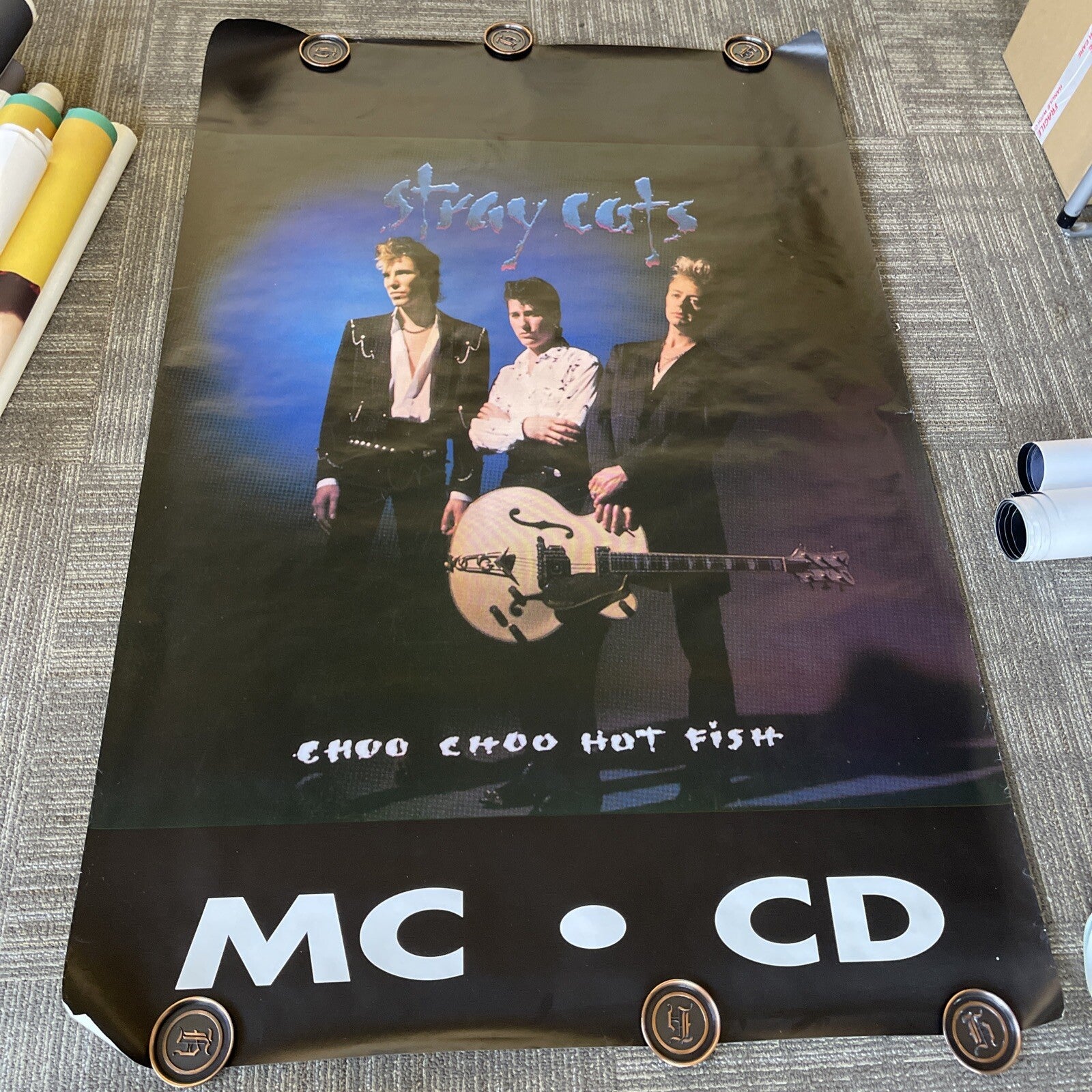 1992 Stray Cats 60” X 40” Subway Promo Poster  Punk Brian Setzer #410