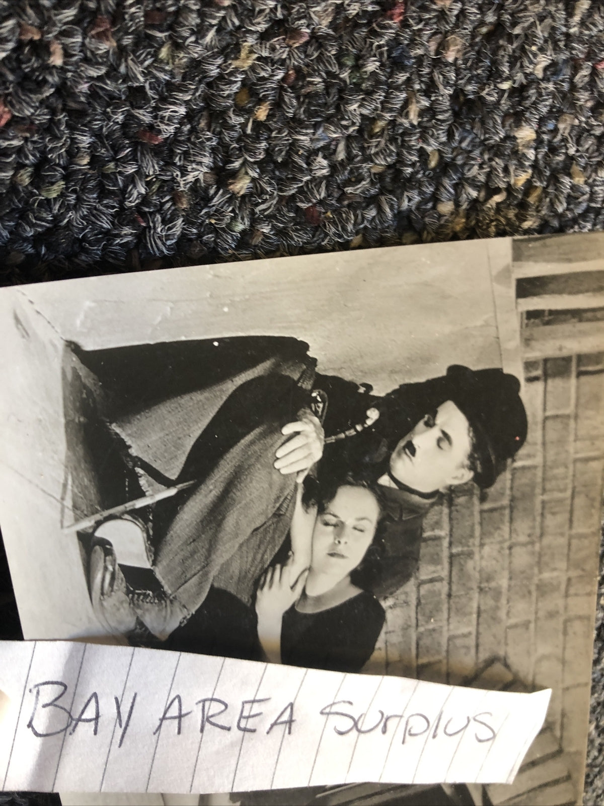RARE Original Photo Of Charlie Chaplin 4.5”x3.5 Candid Shot Black/White2