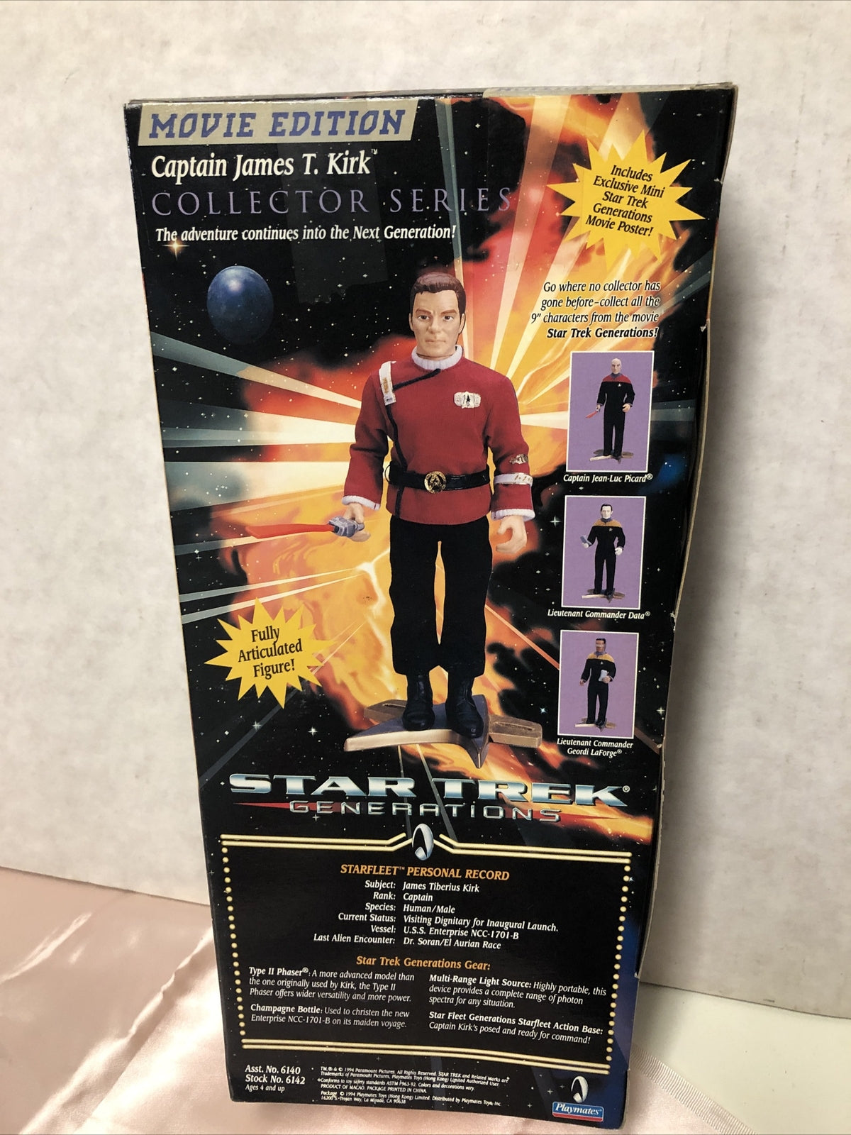 Star Trek CAPTAIN JAMES T KIRK MOVIE EDITION Playmates Action Figure3