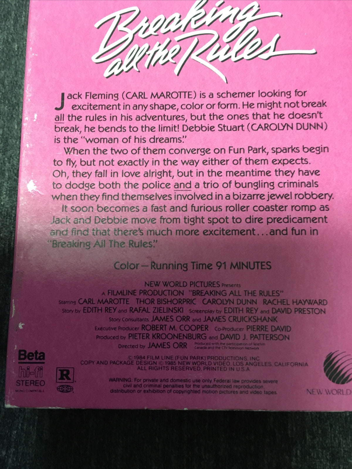 Vintage Breaking All The Rules Beta Not VHS Comedy 1984 New World Video5