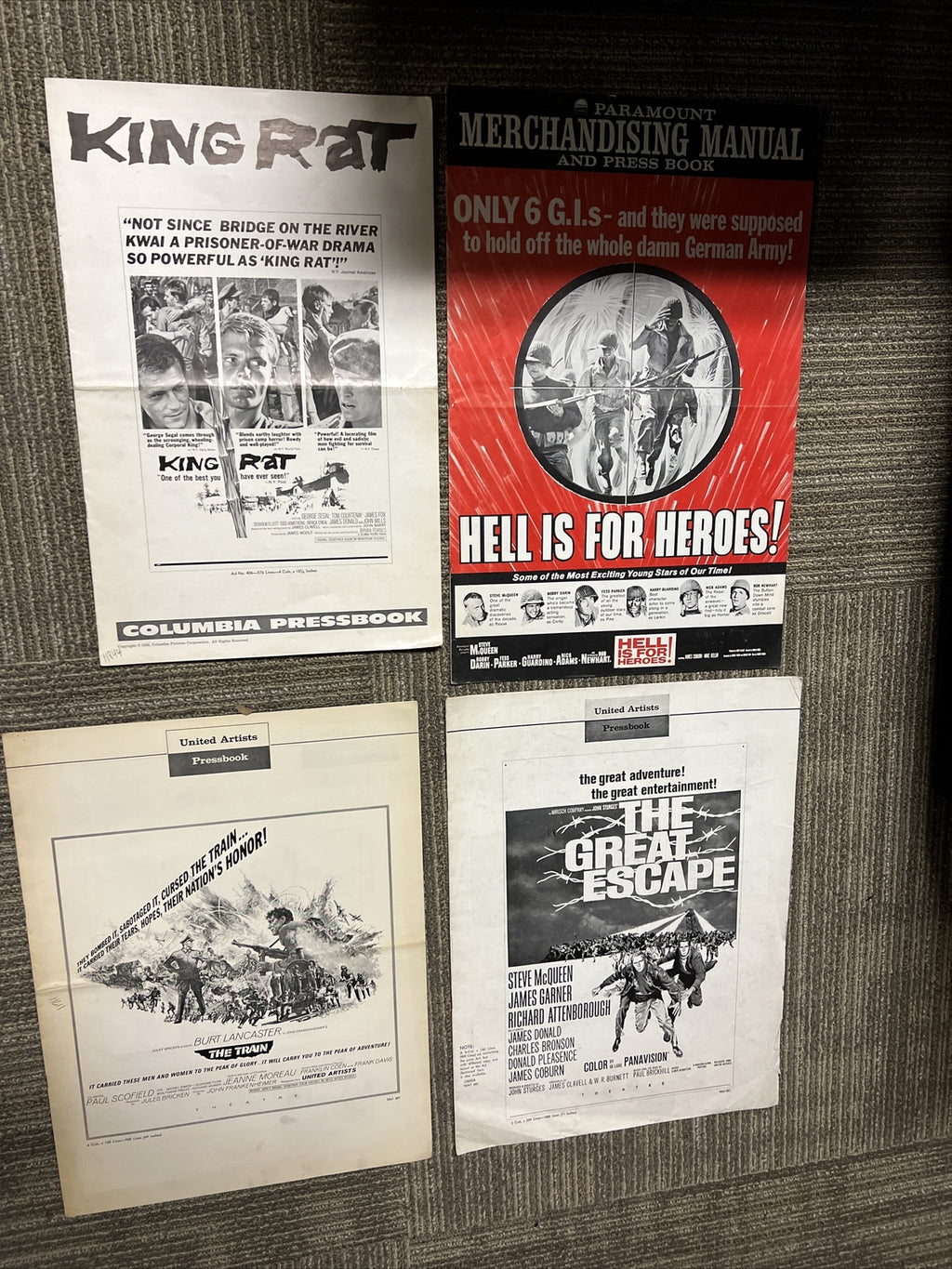 4 Vintage Military Army Film Movie Pressbooks Columbia Paramount United Artists0