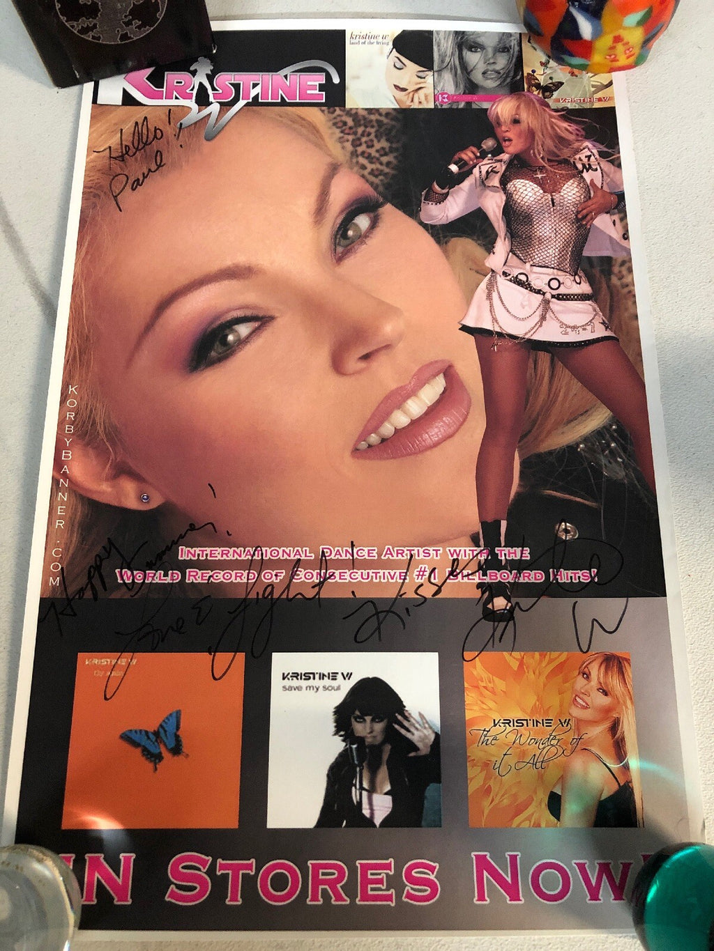 Kristine W KorbyBanner International Dance Artist World Record #1 Signed Poster0